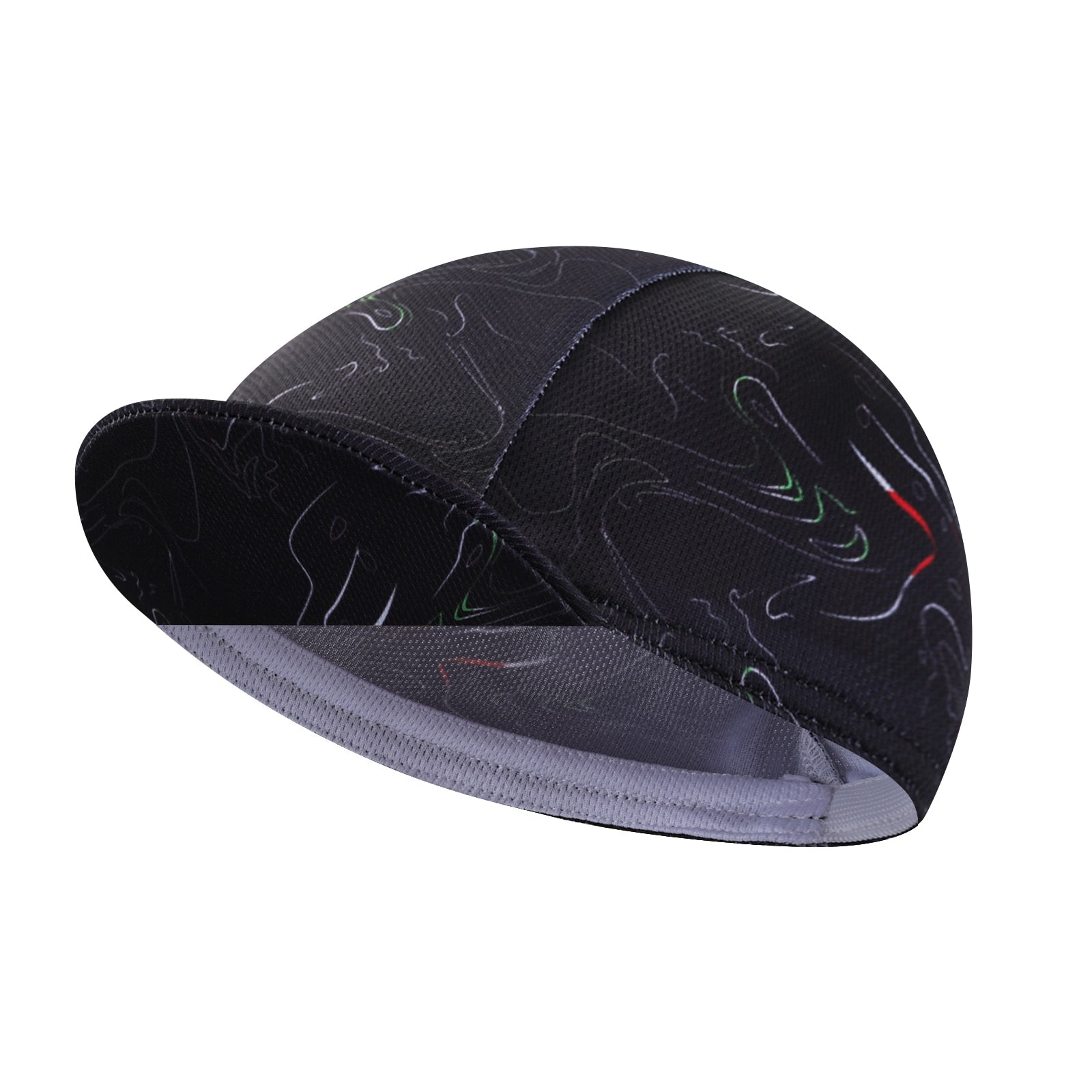 Black Cycling Cap - Polyester Cycling Hat-Under Helmet - Cycling Helmet Liner Breathable&Sweat Uptake