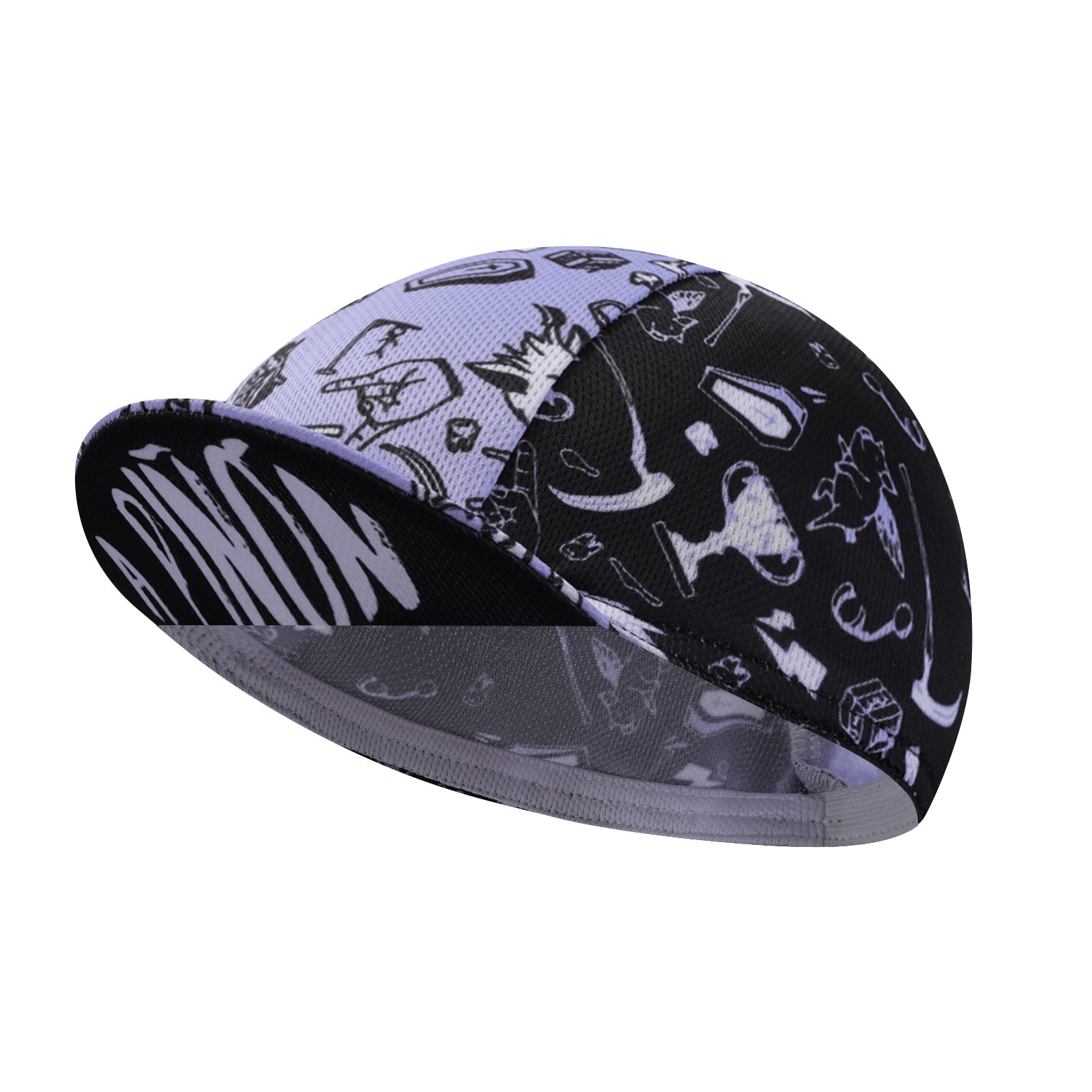 Black Cycling Cap - Polyester Cycling Hat-Under Helmet - Cycling Helmet Liner Breathable&Sweat Uptake