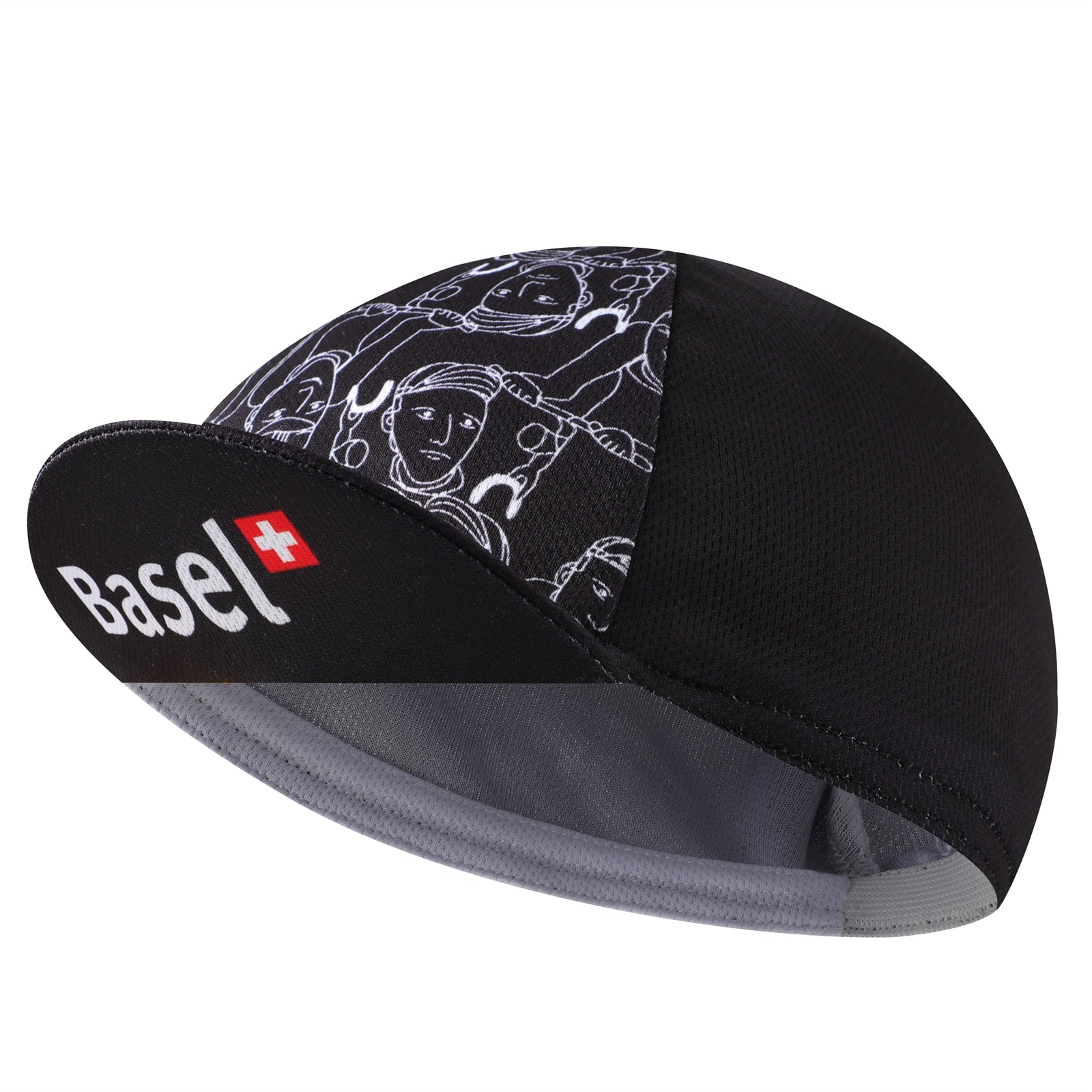 Black Cycling Cap - Polyester Cycling Hat-Under Helmet - Cycling Helmet Liner Breathable&Sweat Uptake