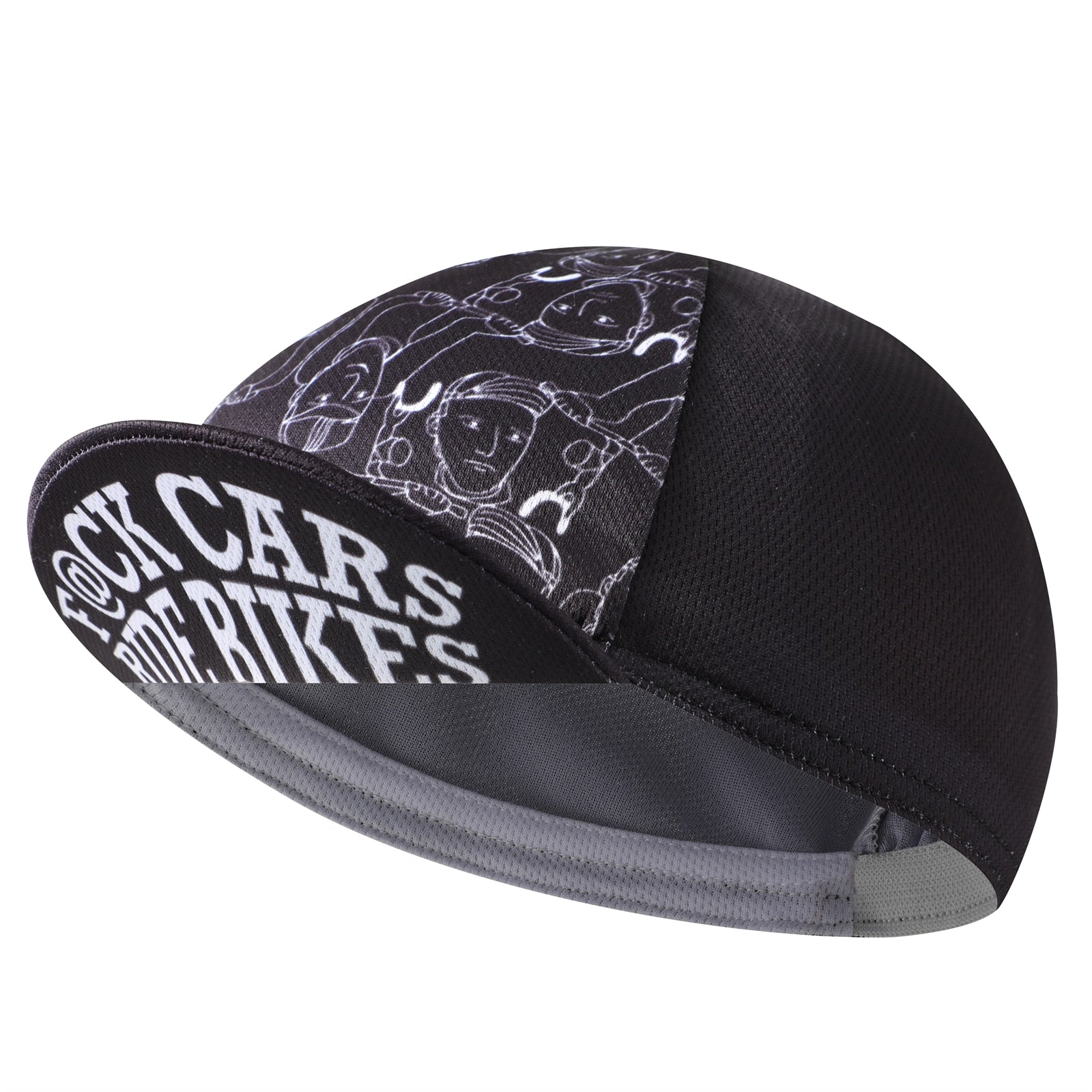 Black Cycling Cap - Polyester Cycling Hat-Under Helmet - Cycling Helmet Liner Breathable&Sweat Uptake