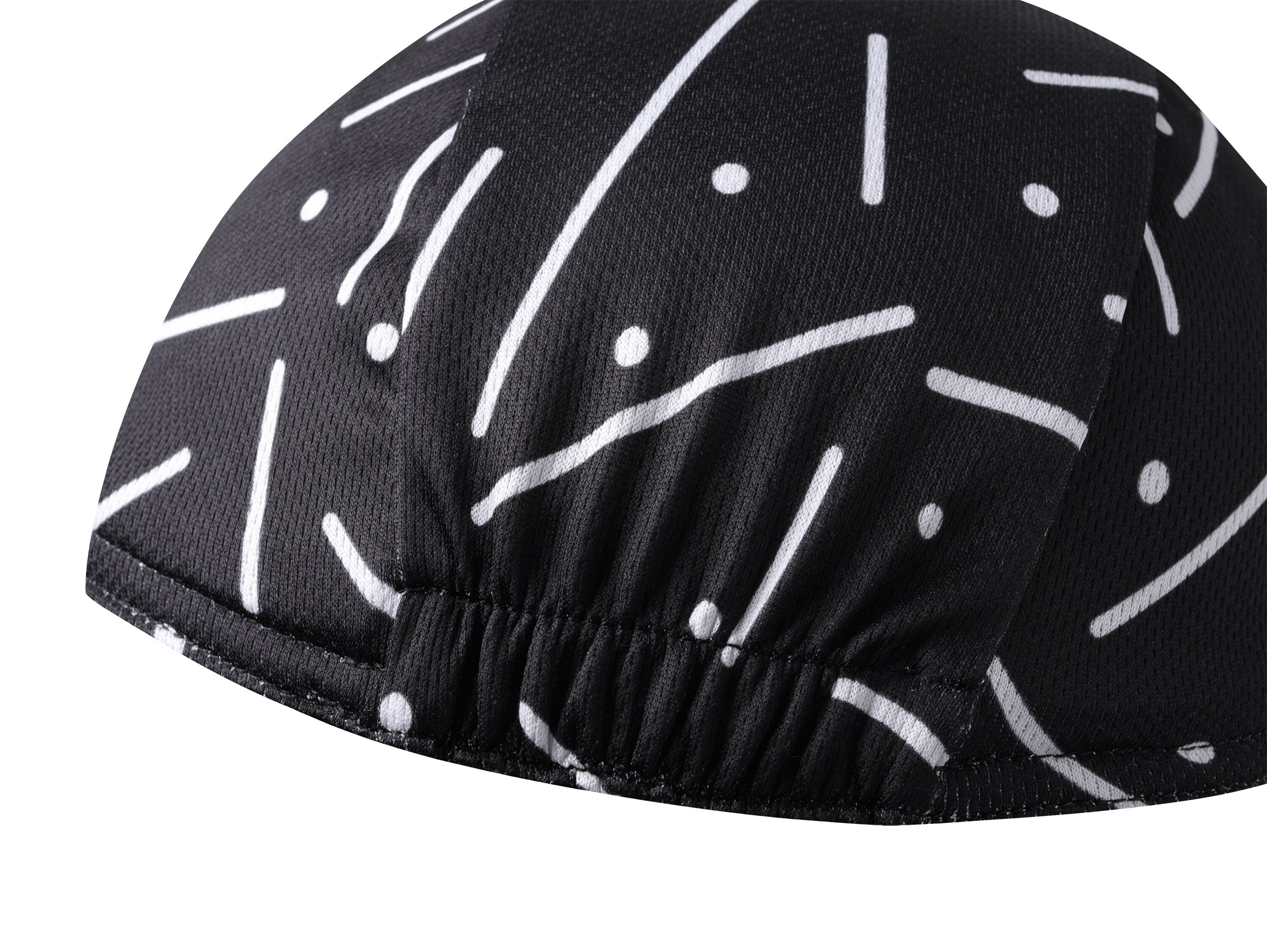 Black Cycling Cap - Polyester Cycling Hat-Under Helmet - Cycling Helmet Liner Breathable&Sweat Uptake