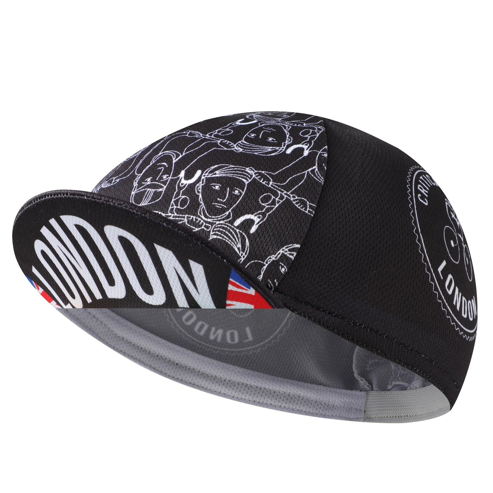 Black Cycling Cap - Polyester Cycling Hat-Under Helmet - Cycling Helmet Liner Breathable&Sweat Uptake