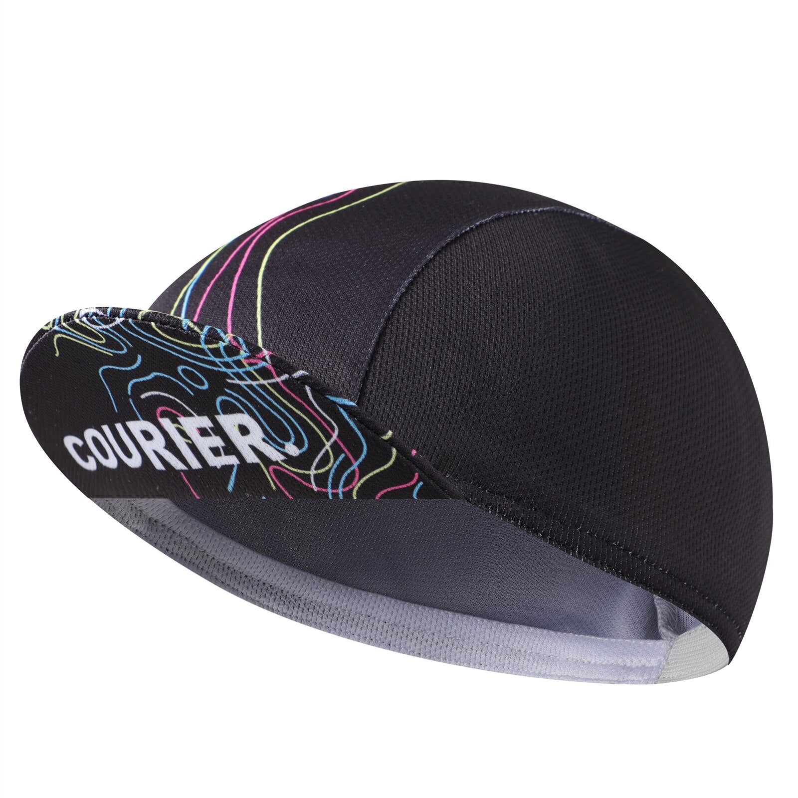 Black Cycling Cap - Polyester Cycling Hat-Under Helmet - Cycling Helmet Liner Breathable&Sweat Uptake