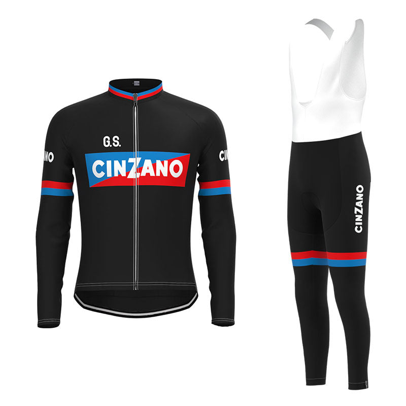 G.S. Cinzano Retro Cycling Jersey Long Set (With Fleece Option)