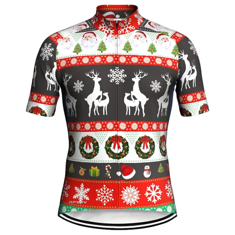 Christmas Cycling Jersey Short Sleeve