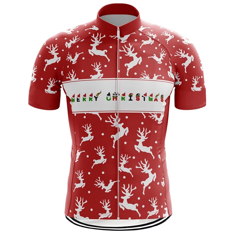 Christmas Cycling Jersey Short Sleeve