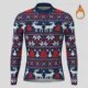 Christmas Long Sleeve Cycling Jersey Winter Fleece Wool