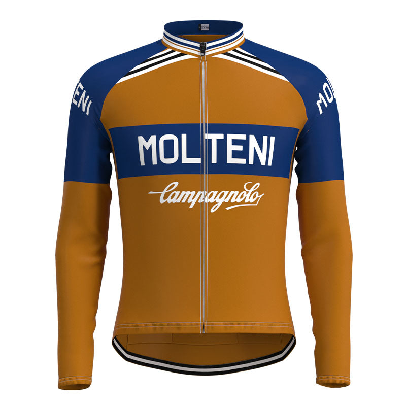 Molteni Brown Retro Cycling Jersey Long Set (With Fleece Option)