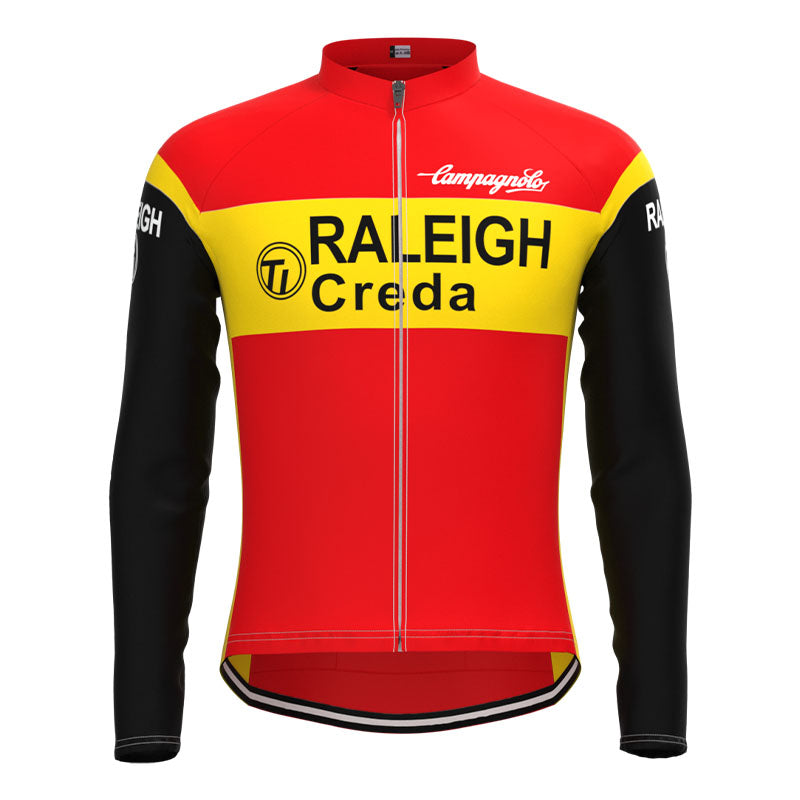 TI Raleigh Long Sleeve Retro Cycling Jersey Long Set (With Fleece Option)
