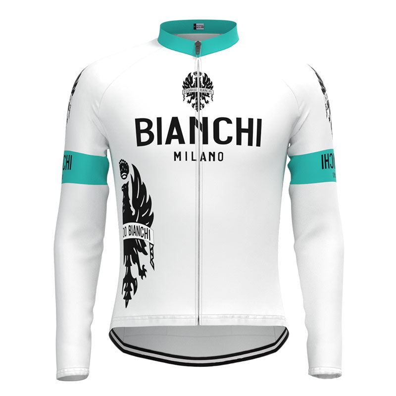 BIANCHI MILANO Retro cykeltrøje Langærmet jakkesæt