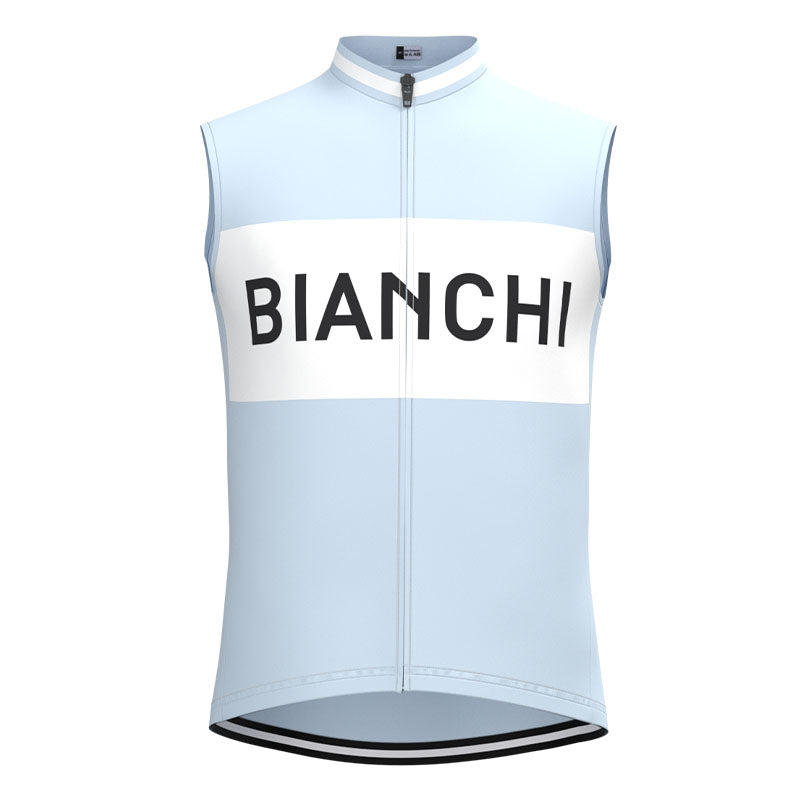 BIANCHI Gråblå Retro cykeltrøje Langærmet jakkesæt