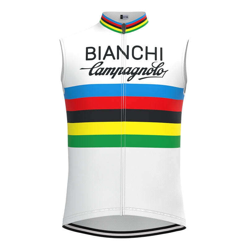 BIANCHI Hvid retro cykeltrøje Kortærmet jakkesæt