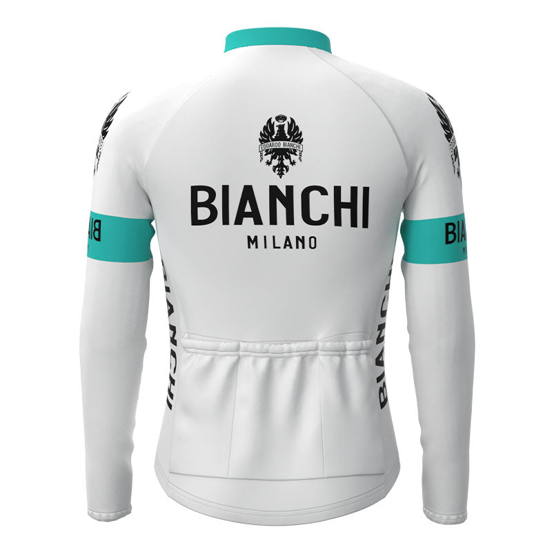 BIANCHI MILANO Retro cykeltrøje Langærmet jakkesæt