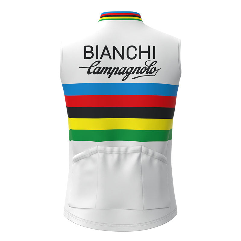 BIANCHI Hvid retro cykeltrøje Kortærmet jakkesæt