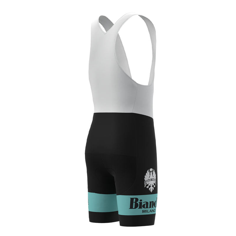 BIANCHI Black Retro Cycling Jersey Short sleeve suit