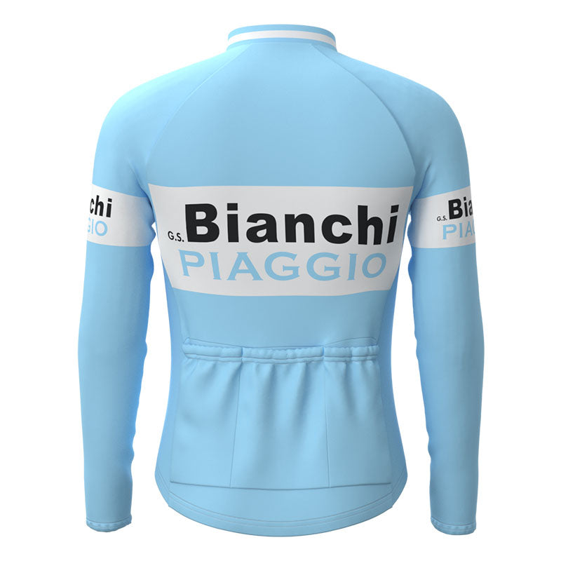 BIANCHI Piaggio Retro cykeltrøje Langærmet jakkesæt