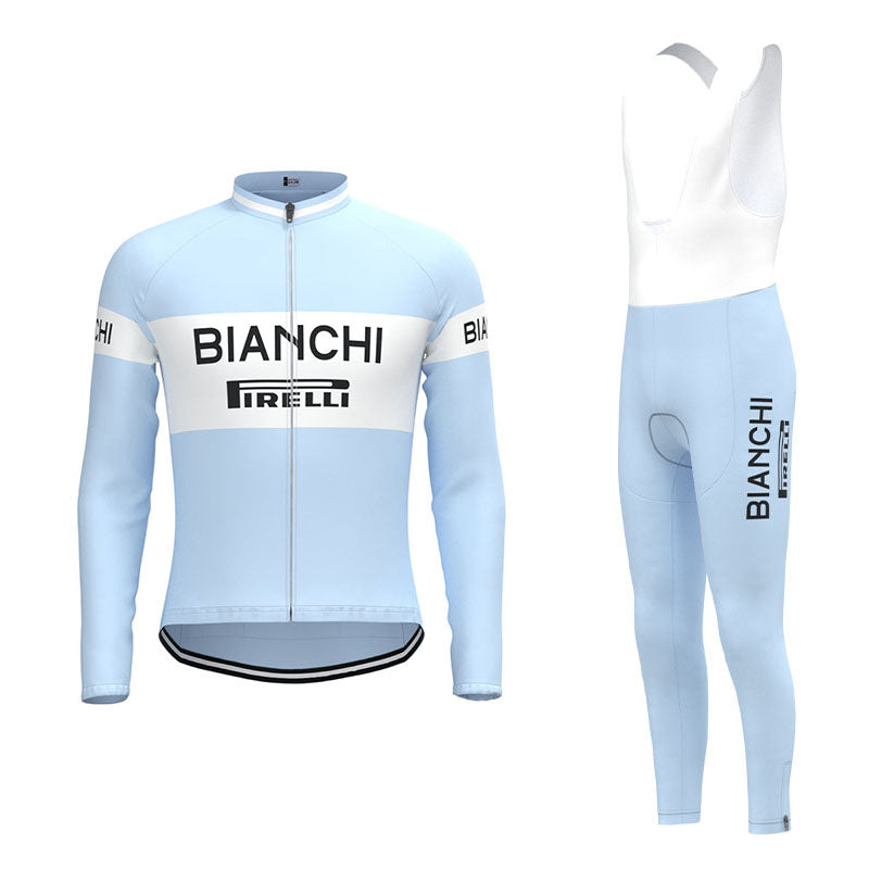 BIANCHI Pirelli Retro Cycling Jersey Long sleeved suit