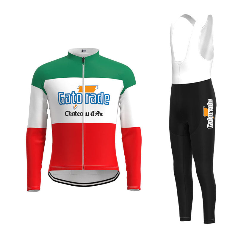 Gatorade Chateau D'Ax Retro Cycling Jersey with Fleece Option