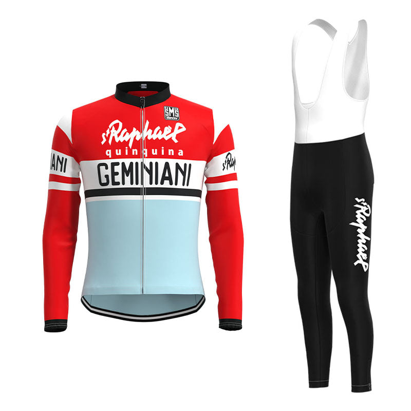 St Raphael Quinquina Geminiani Retro Cycling Jersey Long Set (With Fleece Option)