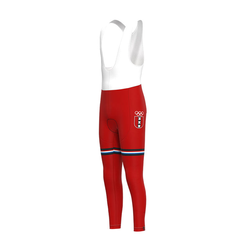 Amsterdam Red Cycling Team Retro Cycling Jersey Long Set (With Fleece Option)