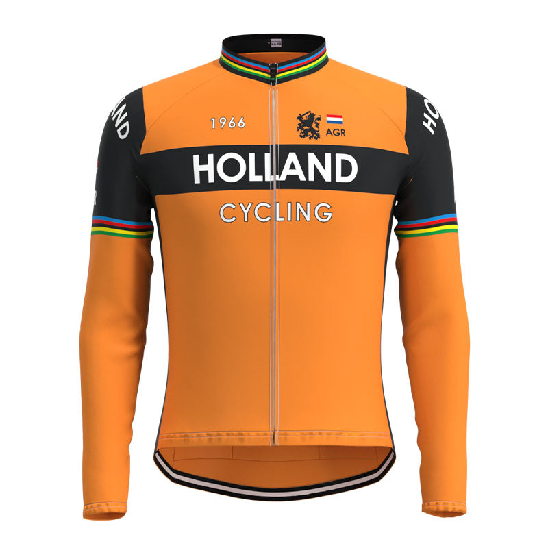 HOLLAND Cycling Team Retro Cycling Jersey Long Set (With Fleece Option)