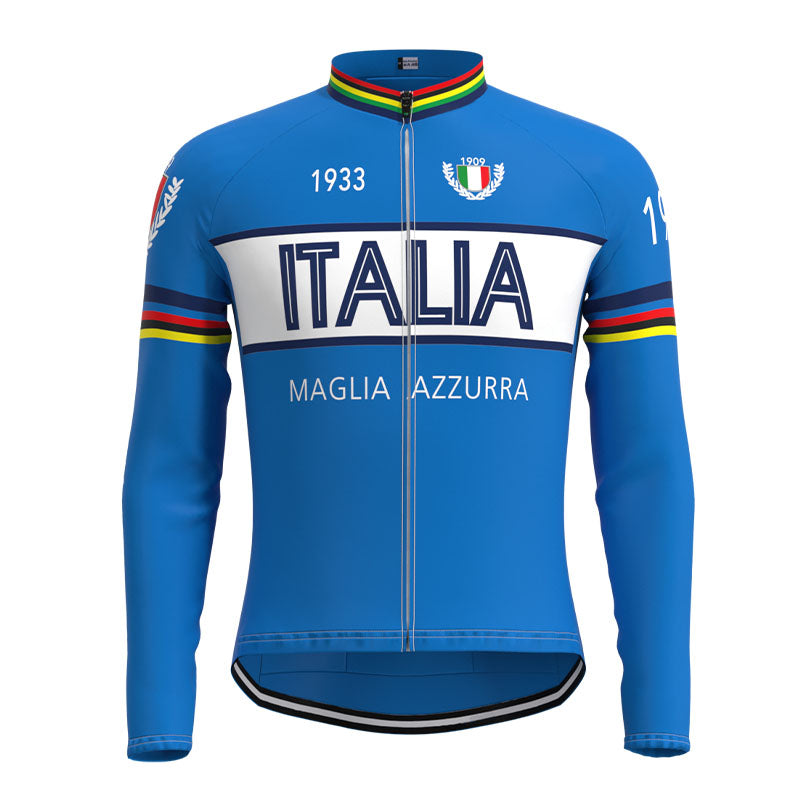 ITALIA Cycling Team Retro Cycling Jersey Long Set (With Fleece Option)