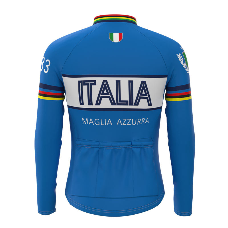 ITALIA Cycling Team Retro Cycling Jersey Long Set (With Fleece Option)