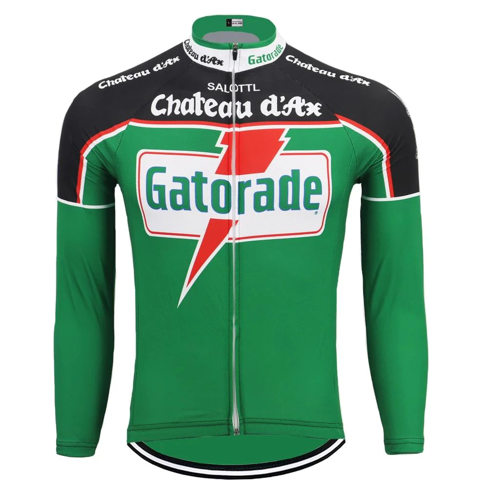 Chateau d'Ax Gatorade Retro Cycling Jersey with Fleece Option
