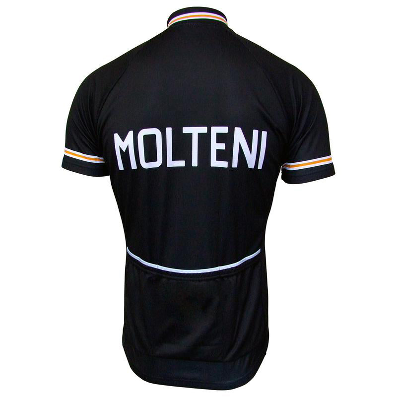 Molteni Black Retro Cycling Jersey Short sleeve