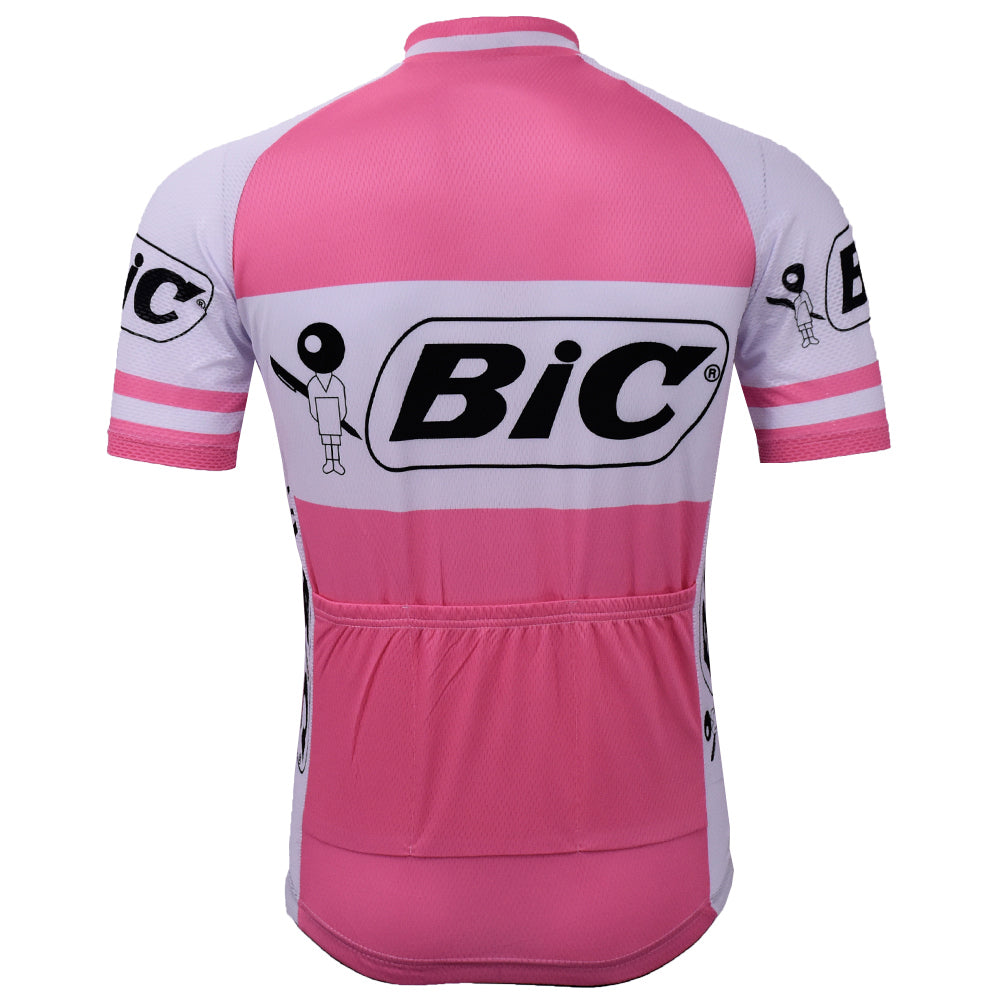 BIC Pink Retro cykeltrøje Kortærmet