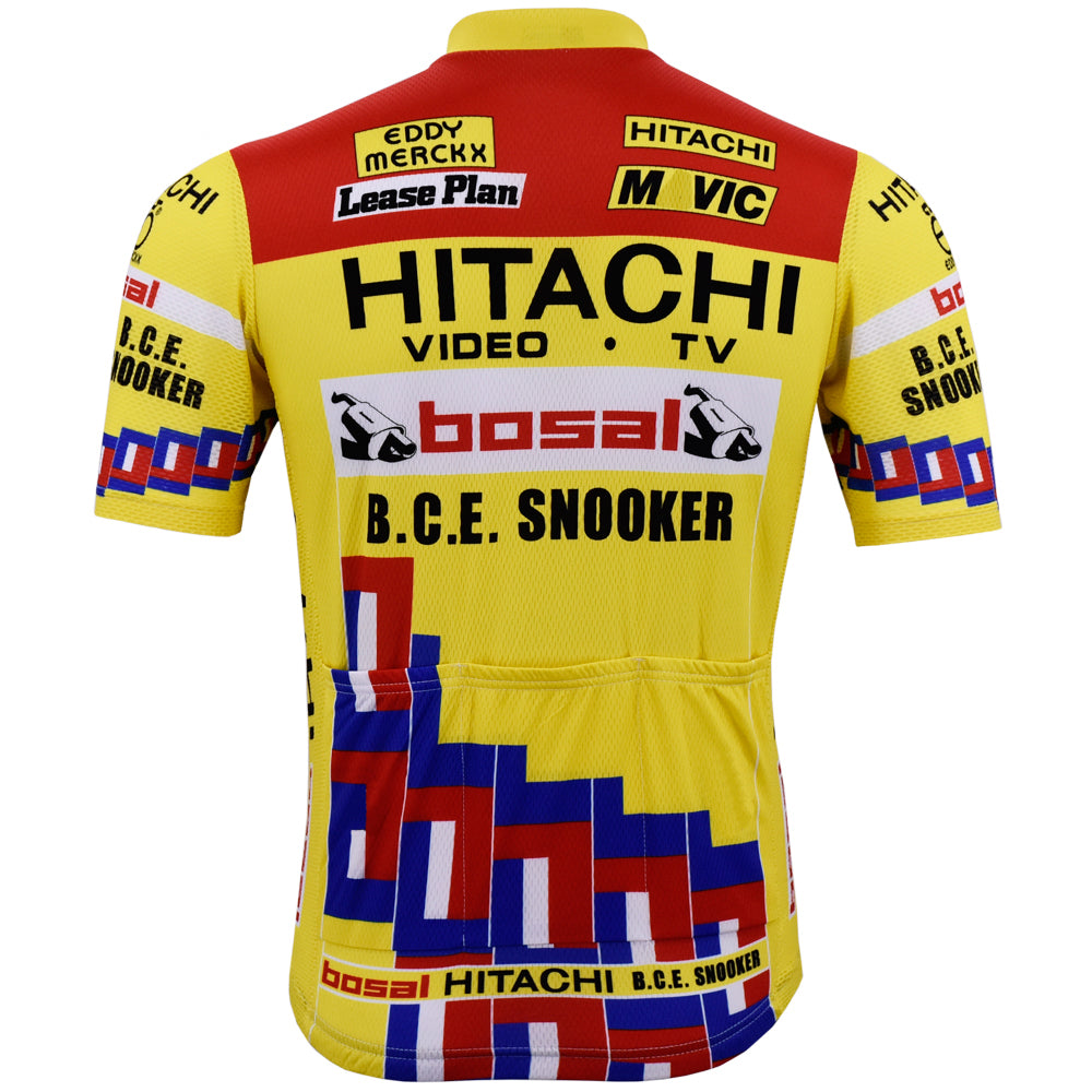 HITACHI Retro cykeltrøje Kortærmet