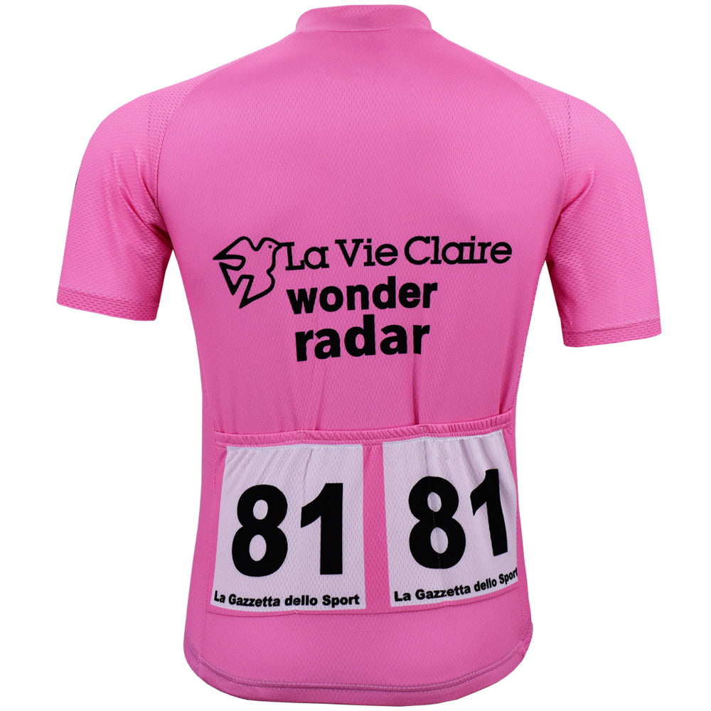 Radar Pink Retro Cycling Jersey Short sleeve
