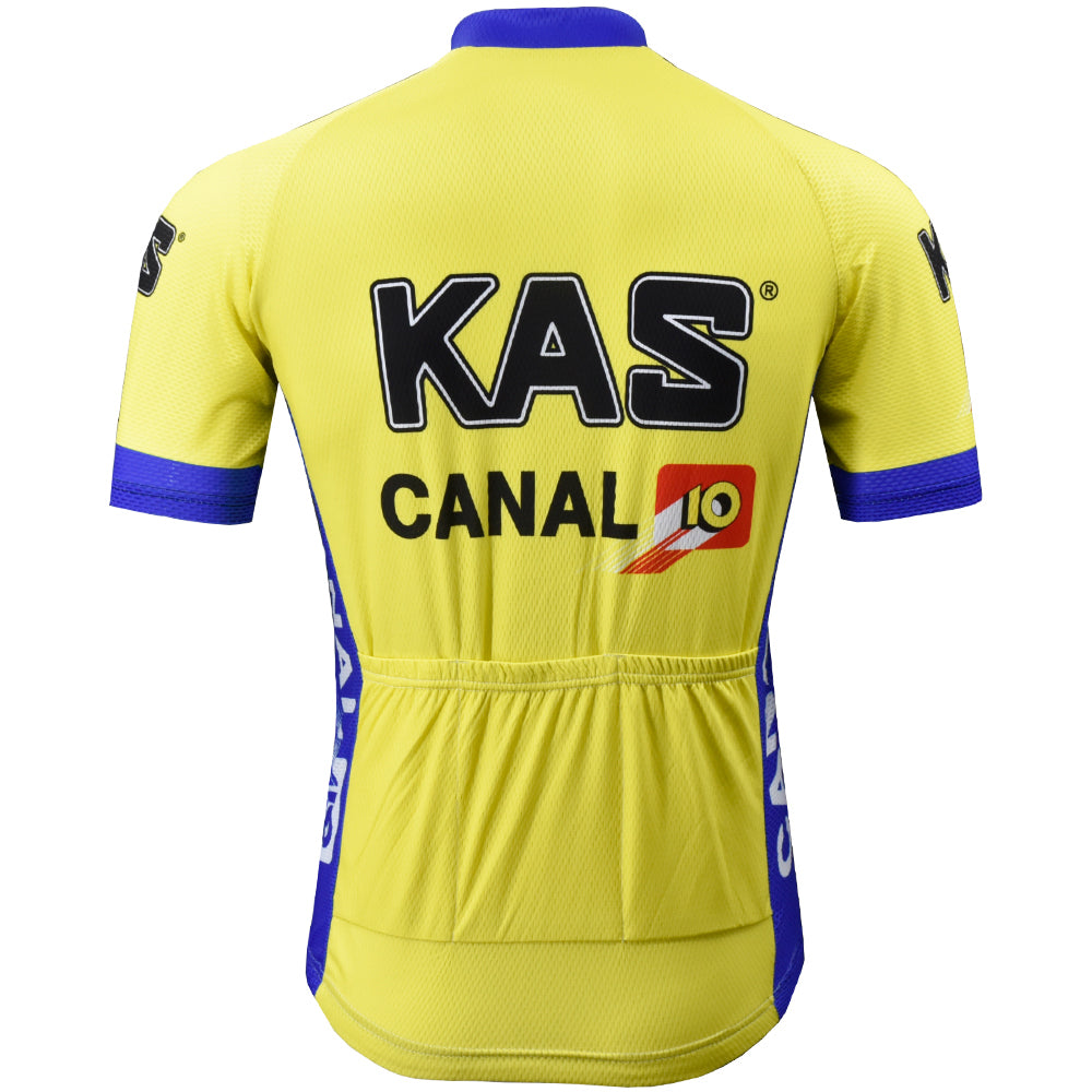 KAS Gul Retro Cykeltrøje Kortærmet