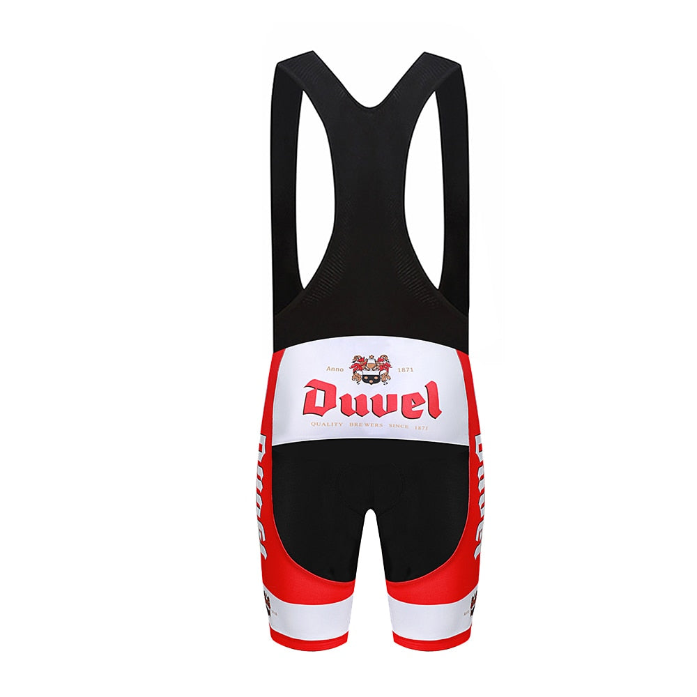 Duvel Sort Retro Cykeltrøje Kortærmet jakkesæt