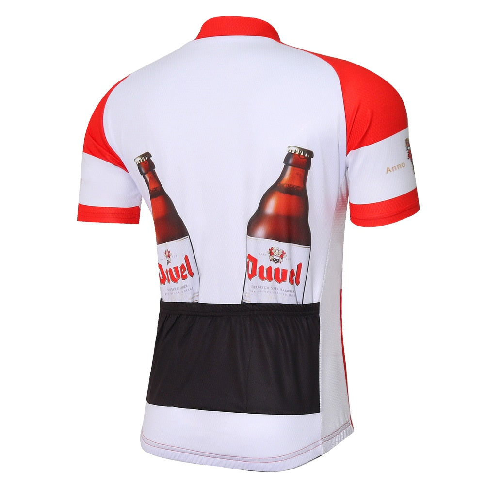 Duvel Yellow Retro Cykeltrøje Kortærmet jakkesæt