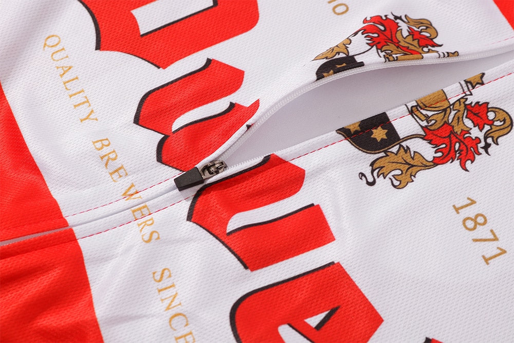 Duvel Yellow Retro Cykeltrøje Kortærmet jakkesæt