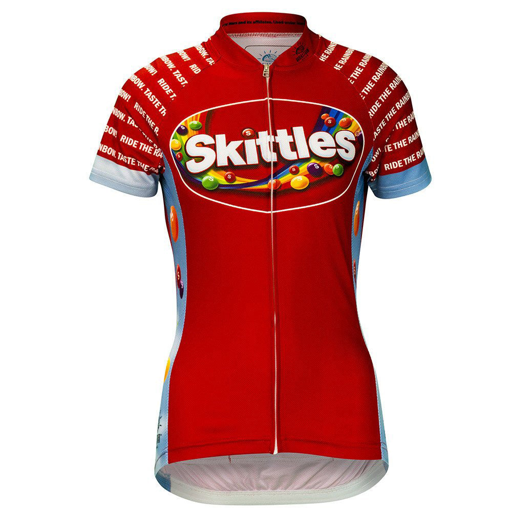 SKITTLES Red Retro Cycling Jersey Short sleeve