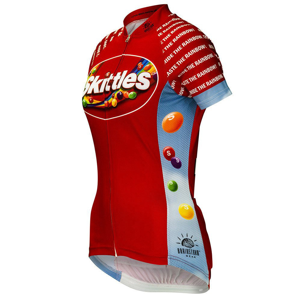 SKITTLES Red Retro Cycling Jersey Short sleeve
