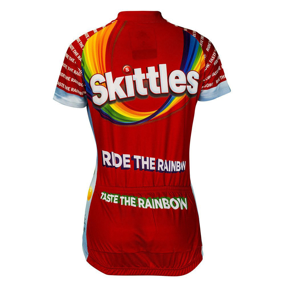 SKITTLES Red Retro Cycling Jersey Short sleeve