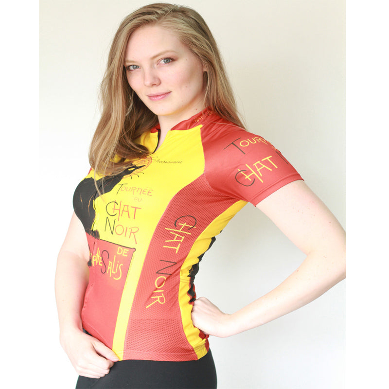 CAT Rød Retro Cykeltrøje Kortærmet