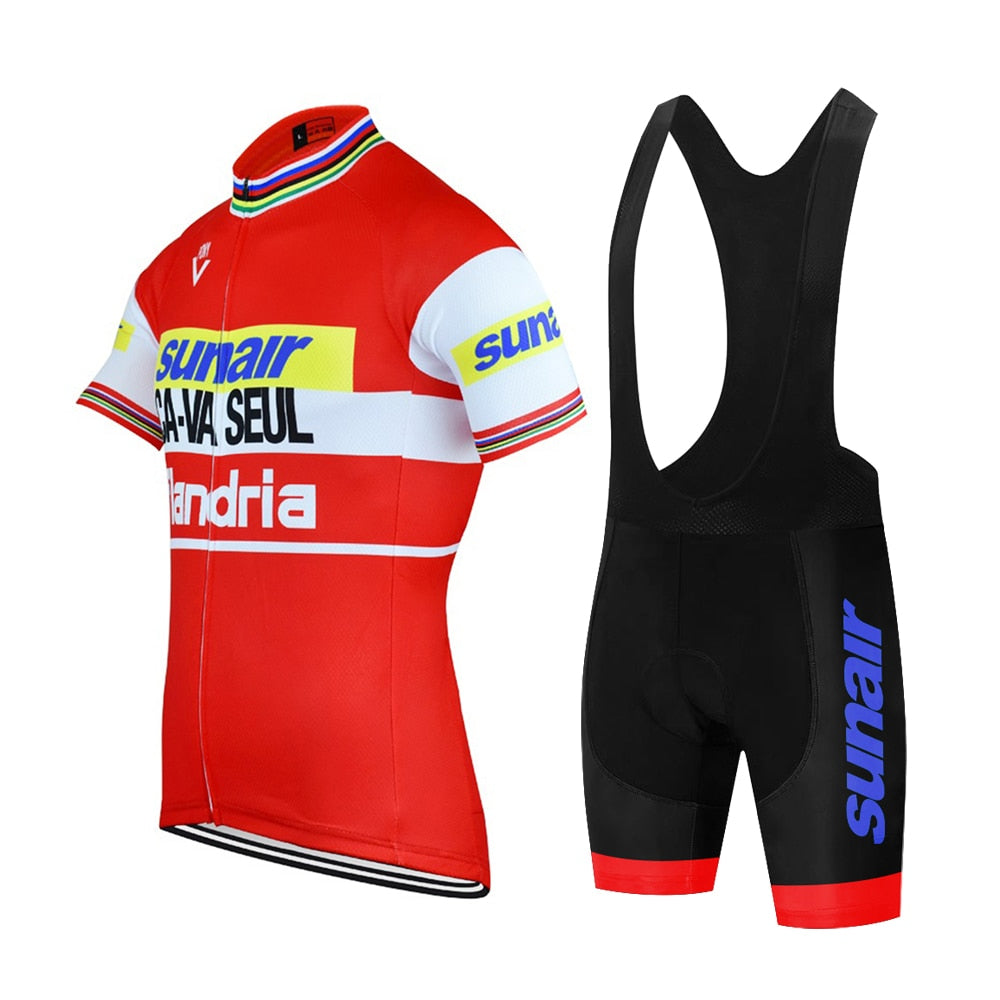 Flandria Retro Cycling Jersey Short sleeved suit