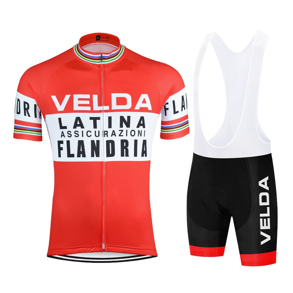 VELDA Retro cykeltrøje Kortærmet jakkesæt