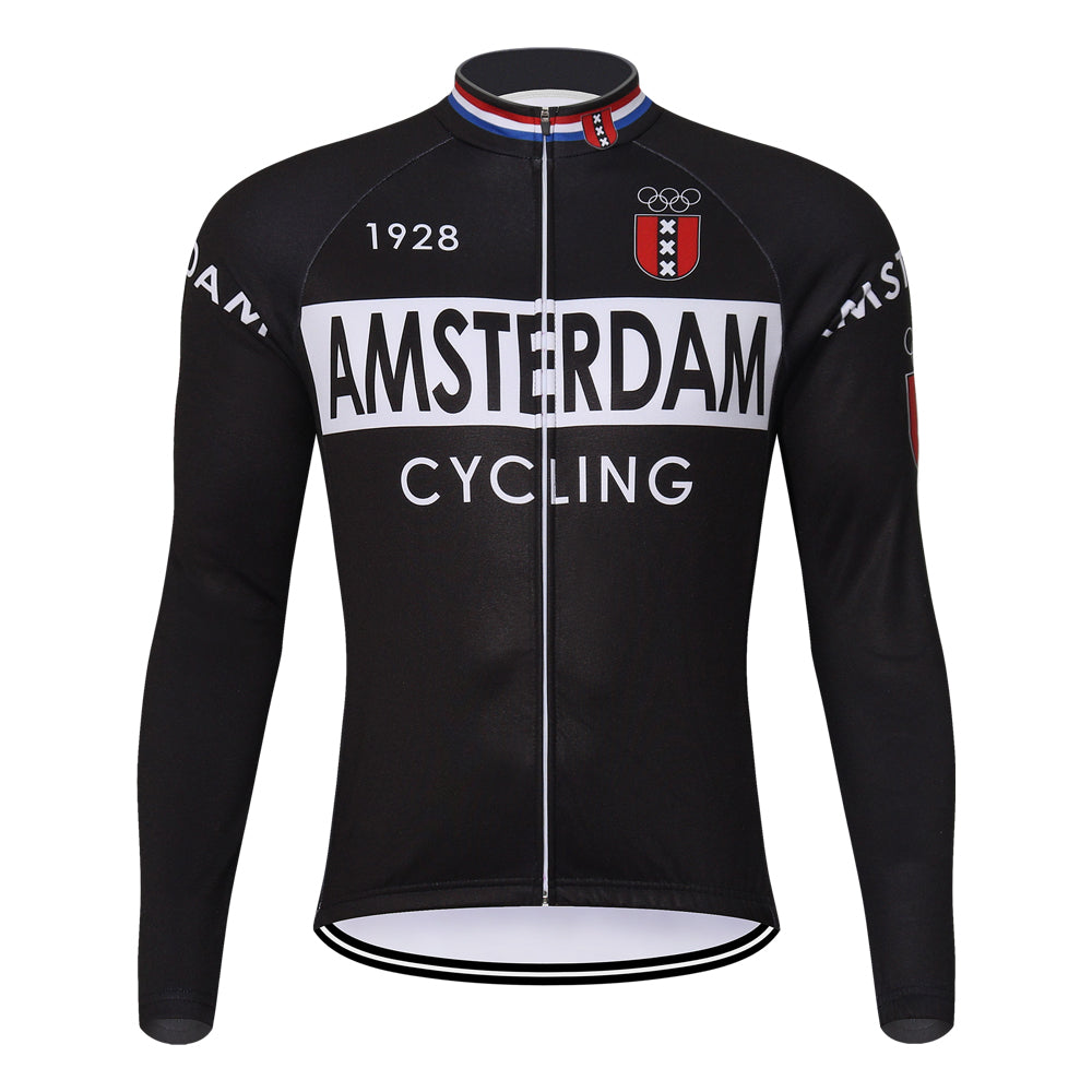 AMSTERDAM Retro Cycling Jersey long sleeve