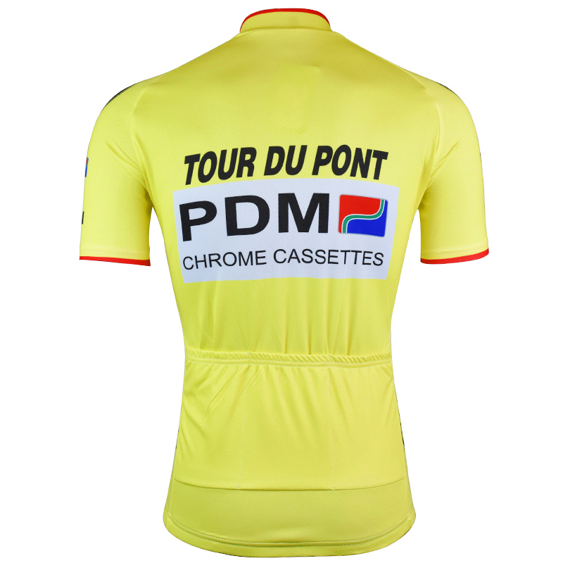 PDM Yellow Retro Cycling Jersey Short sleeve