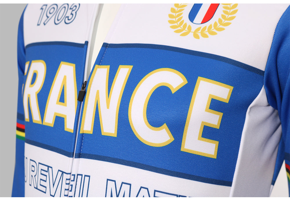 FRANCE Retro Cycling Jersey long sleeve
