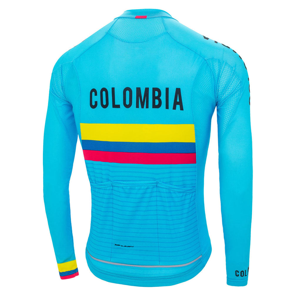 COLOMBIA Retro cykeltrøje langærmet
