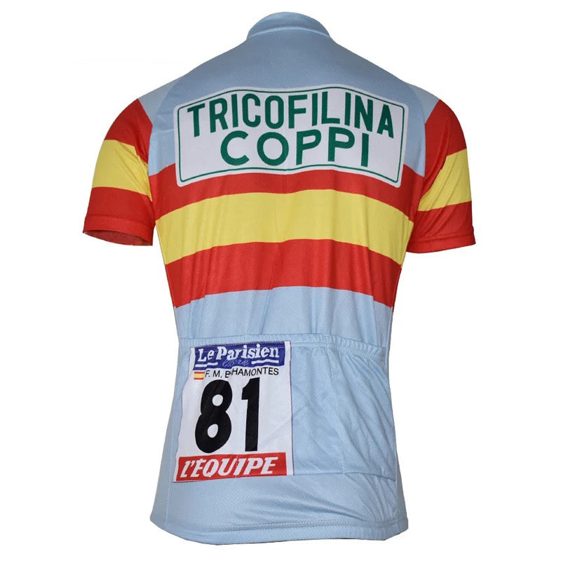 TRICOFILINA COPPI Retro Cycling Jersey Short sleeve
