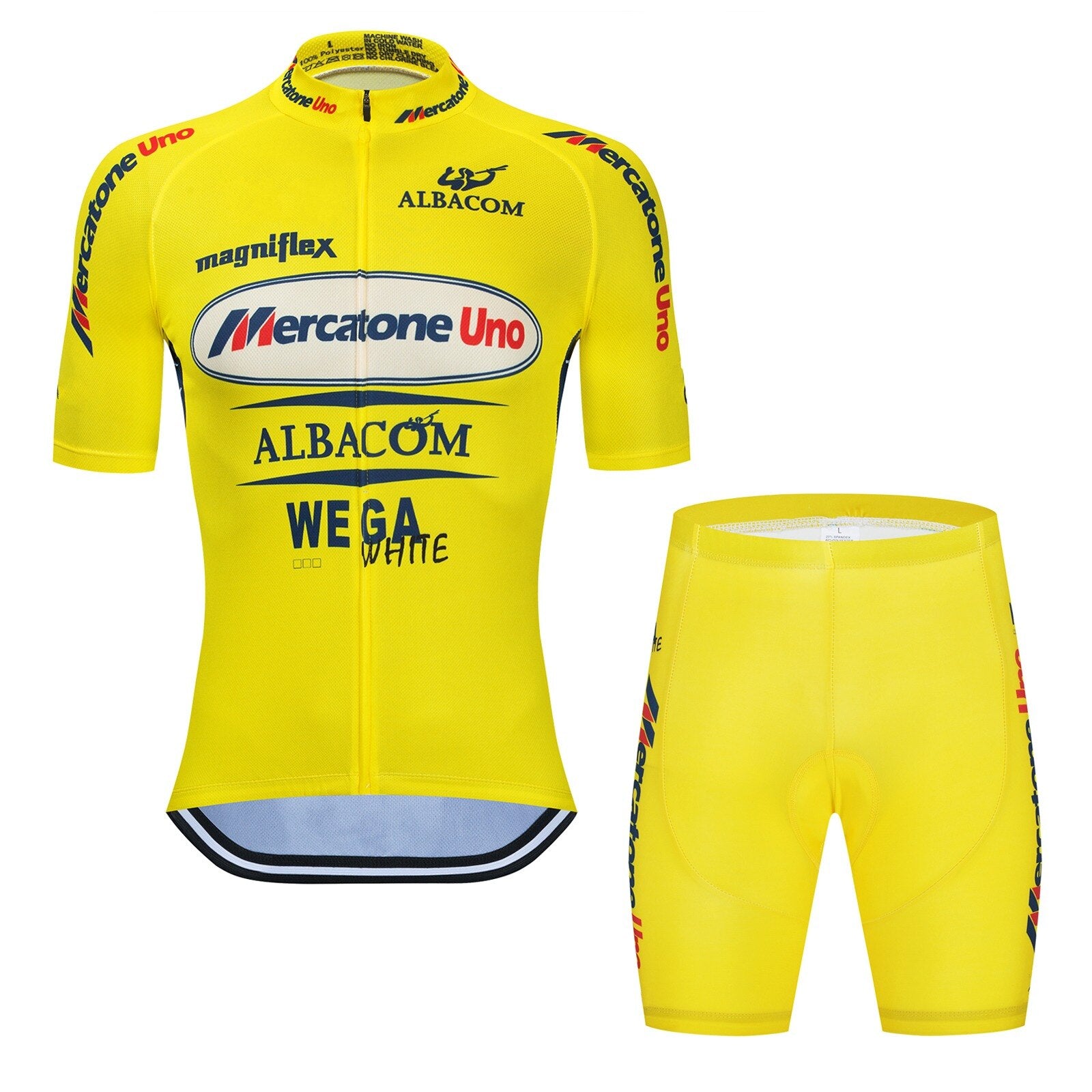 Marco Yellow Retro Cykeltrøje Kortærmet jakkesæt