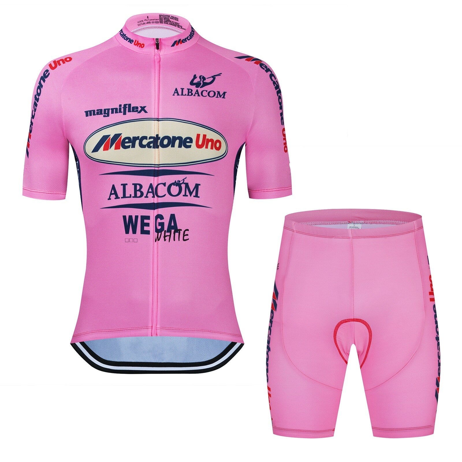 Marco Pink Retro Cycling Jersey Short sleeved suit