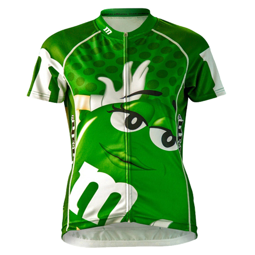 M&M Grøn Retro cykeltrøje Kortærmet